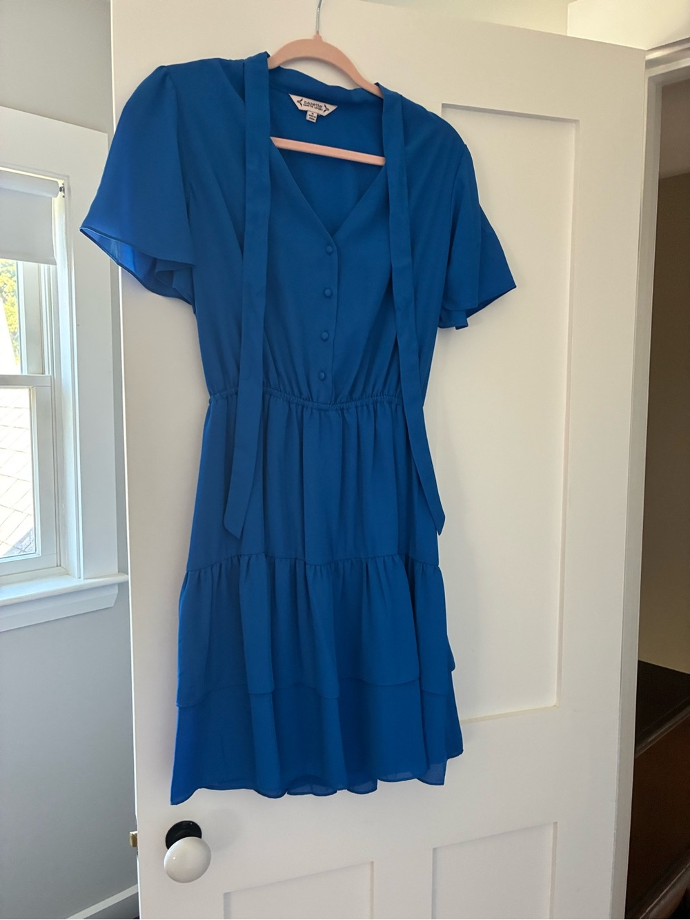 Nanette Lepore Cobalt Blue Tiered V-Neck Dress